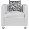vidaXL Sofa Set Armchair and 2-Seater White Faux Leather