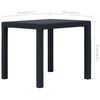 vidaXL Bistro Set Anthracite Plastic Standard Durable Bistro Set