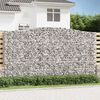 vidaXL Gabion Basket Set of 6 Silver Galvanized Iron Extra Long