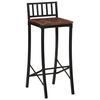 vidaXL Bar Chair Set of 4 Mixed color due to reclaimed wood