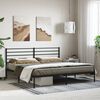 vidaXL Bed Frame Black Powder-Coated Steel 78.7 x 78.7 in