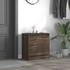 vidaXL Shoe Cabinet Brown Oak Engineered Wood Compact Shoe Cabinet