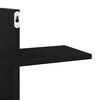 vidaXL Wall Shelf Black Oak 124,5x18x60,5 cm Engineered Wood