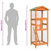 vidaXL Bird Cage Brown Solid Firwood Medium Durable Bird Cage