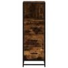 vidaXL Bathroom Cabinet Smoked oak Engineered wood, metal Narrow
