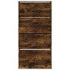 vidaXL Shoe Cabinet Smoked oak Engineered wood Tall Shoe Cabinet