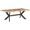 vidaXL Dining Table Honey Solid Acacia Wood Large Industrial