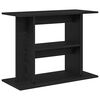 vidaXL Aquarium Stand Black Oak Engineered wood Medium Aquarium Stand