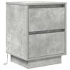 vidaXL Bedside Cabinet Concrete grey Engineered wood Medium