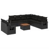 vidaXL Garden Sofa Set Black PE rattan Large Foldable Garden Sofa Set
