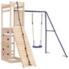 vidaXL Outdoor Playset Natural wood and blue Solid pine wood Large Tough