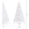 vidaXL Artificial Christmas Tree White PVC, Steel 94.5 in height