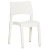 vidaXL Garden Chair Set of 2 White Polypropylene Standard Stackable