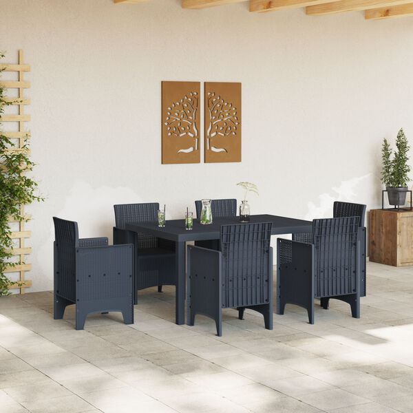 vidaXL Garden Dining Table Anthracite 59.06 x 39.37 x 28.74 in