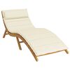 vidaXL Sun Lounger Cushion Cream