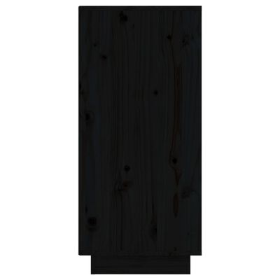 vidaXL Sideboard Black 12.4"x13.4"x29.5" Solid Wood Pine