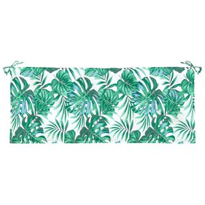 vidaXL Garden Bench Cushion Leaf pattern Oxford fabric (100% polyester)