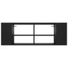 vidaXL Wall-Mounted TV Stand Black 40.2"x13.8"x13.8" Engineered Wood
