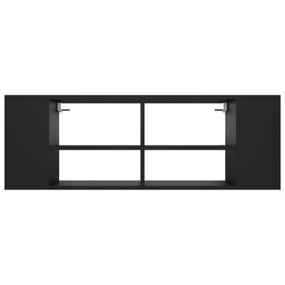 vidaXL Wall-Mounted TV Stand Black 40.2"x13.8"x13.8" Engineered Wood