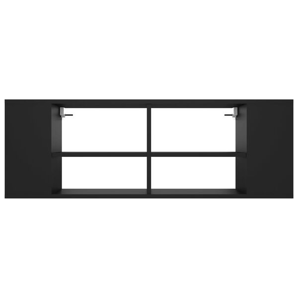 vidaXL Wall-Mounted TV Stand Black 40.2"x13.8"x13.8" Engineered Wood