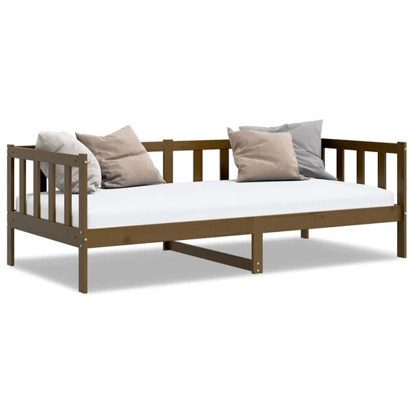 vidaXL Day Bed Honey brown Solid pine wood 35 x 79 in
