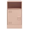 vidaXL Bedside Cabinet Pink Cold-rolled steel Small Bedside Cabinet
