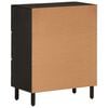 vidaXL Side Cabinet Set of 2 Black Solid mango wood, engineered wood, iron