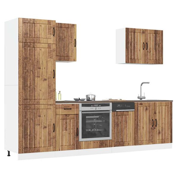 vidaXL Kitchen Cabinet Set Old wood Engineered wood 7 Piece Set