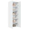 vidaXL Storage Cabinet White 31.5"x16.7"x88.6" Engineered Wood