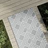vidaXL Outdoor Carpet Grey Polypropylene 31.5 x 98.4 in Reversible
