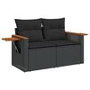 vidaXL Patio Sofa Set Black
