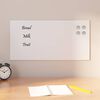 vidaXL Wall-mounted Magnetic Board White 23.6"x11.8" Tempered Glass