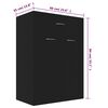 vidaXL Shoe Cabinet Black 23.6x13.8x33.1" Engineered Wood