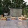 vidaXL Garden Lounge Set Natural Pinewood Solid Pinewood Modular