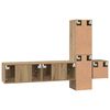 vidaXL TV Cabinet Set Wall-mounted 5 pcs artisan oak 181 x 30 x 120 cm