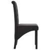 vidaXL Dining Chair Set of 6 Dark Gray Fabric, Rubber wood Standard
