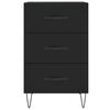 vidaXL Bedside Cabinet Black Engineered wood Medium Bedside Cabinet