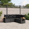 vidaXL Garden Sofa Set Black