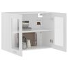 vidaXL Hanging Glass Cabinet White Engineered wood, Glass Medium