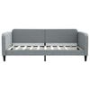 vidaXL Daybed With Trundle Light grey Polyester, Wood, Metal Standard