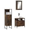 vidaXL Bathroom Furniture Set Smoked oak