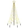 vidaXL Christmas Tree with Spike Warm White 200 LEDs 6 ft