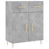 vidaXL Highboard Concrete grey Engineered wood, Metal Tall Highboard