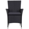 vidaXL Garden Table And Chair Black