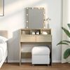 vidaXL Dressing Table Sonoma oak Engineered wood, glass