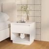 vidaXL Bedside Cabinet Set of 2 White Engineered Wood Medium