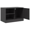 vidaXL TV Cabinet Black Cold-rolled steel 26.4 x 15.4 x 17.3 in Storage