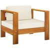vidaXL Wooden Lounge Set Cream White Solid acacia wood Medium Modular