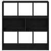 vidaXL Book Cabinet Black Oak Engineered Wood Medium Storage Cabinet