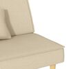 vidaXL Sofa Bed Cream Fabric (100% polyester), plywood Standard